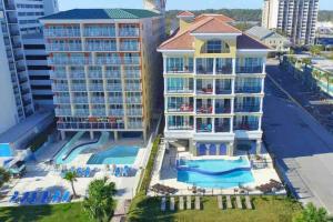 an aerial view of a resort with a swimming pool at Bali Bay Resort in Myrtle Beach