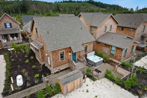 an aerial view of a house with a backyard at Beach Hair Don't Care by Seabrook Hospitality in Pacific Beach