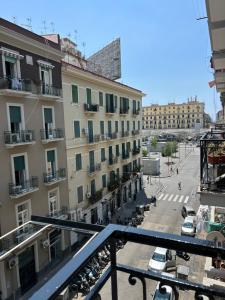a view from the balcony of a building at Binario 14 Piazza Garibaldi in Naples