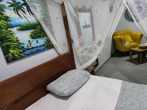 En eller flere senge i et værelse på La cachette