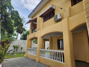 En balkon eller terrasse på La cachette