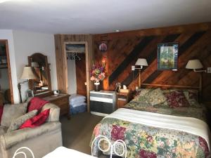 Postel nebo postele na pokoji v ubytování Moose twin cabin