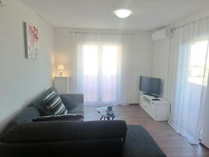 Televízia a/alebo spoločenská miestnosť v ubytovaní Lifestyle apartment Podstrana