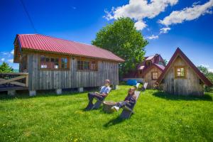 O grădină în afara Maple bungalows