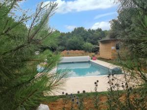 Kolam renang di atau di dekat Villa de 4 chambres avec piscine privee jacuzzi et jardin clos a Chateau la Valliere