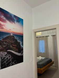 Postel nebo postele na pokoji v ubytování Loukoum House