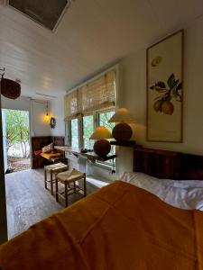 Voodi või voodid majutusasutuse Krusmølle Glamping toas