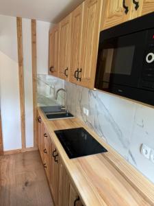 Kuchnia lub aneks kuchenny w obiekcie Apartamenty pokoje Nad Potokiem