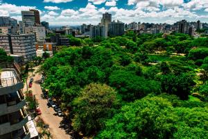 a view of a city with trees and buildings at Quality Porto Alegre in Porto Alegre