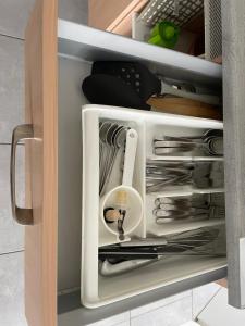 Kuchyň nebo kuchyňský kout v ubytování Apartment Varnsdorf Nr.1