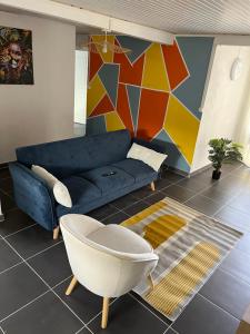 Villa lyly blue的休息区