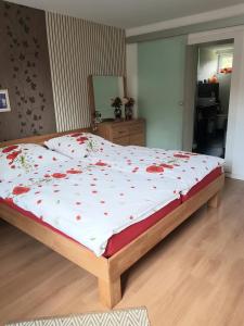 Katil atau katil-katil dalam bilik di Ferienwohnung Südheide