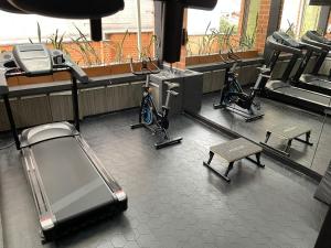 Fitness centrum a/nebo fitness zařízení v ubytování Hotel Torre Poblado
