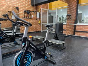 Fitness centrum a/nebo fitness zařízení v ubytování Hotel Torre Poblado