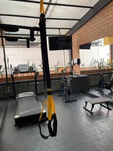 Fitness centrum a/nebo fitness zařízení v ubytování Hotel Torre Poblado