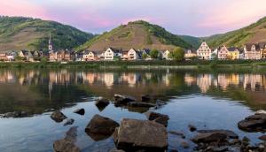 a town on the shore of a body of water at Hotel Alte Bürgermeisterei in Ediger-Eller