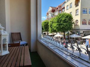 Balkón alebo terasa v ubytovaní Apartament Śliwka na Monte