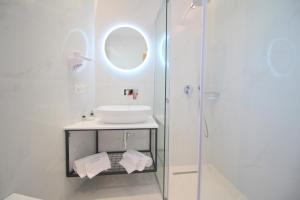 Koupelna v ubytování Hotel Strora