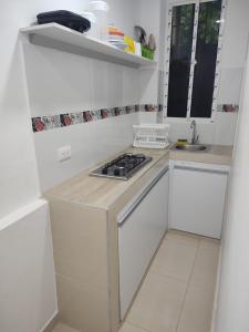 Kuchyň nebo kuchyňský kout v ubytování Aloha Beach SAI