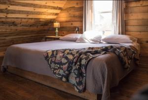 Ένα ή περισσότερα κρεβάτια σε δωμάτιο στο cabaña del monete