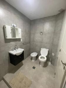 a bathroom with a toilet and a sink at Encanto floral 2Pax - By Inside in Guaymallen