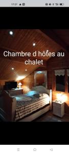 Postel nebo postele na pokoji v ubytování studio 'chalet rustique