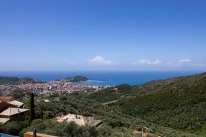 a view of a city and the ocean at 256 - Casa San Bernardo Vista Mare, nel verde di Sestri Levante in Sestri Levante