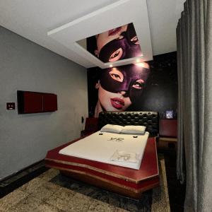Krevet ili kreveti u jedinici u okviru objekta Motel Vitoria Reggia