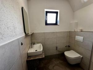 a bathroom with a sink and a toilet and a window at Vlasic Odmor - Villa Vlasicka Bajka in Vlasic +14 photos