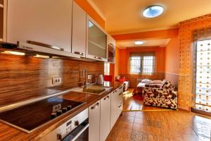 Kuchyň nebo kuchyňský kout v ubytování A&S Penthouse with pool and sea view