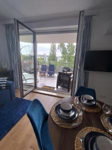 Χώρος καθιστικού στο Apartament Nasza Przystań