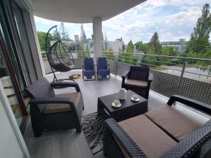 Χώρος καθιστικού στο Apartament Nasza Przystań