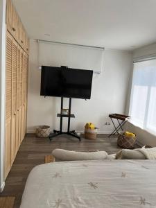 TV a/nebo společenská místnost v ubytování Laguna Zapallar - Vista Privilegiada - Acceso Mar