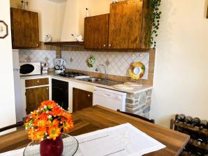 Kuchyň nebo kuchyňský kout v ubytování Casina di Desiree e Aurora