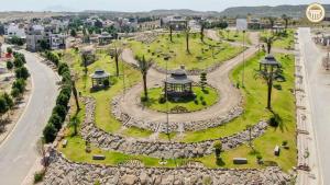 an aerial view of a park in a city at Vip homes jhelum in Jhelum