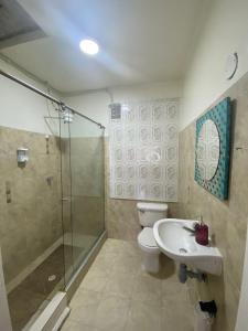 Koupelna v ubytování Hostal Casa Primavera