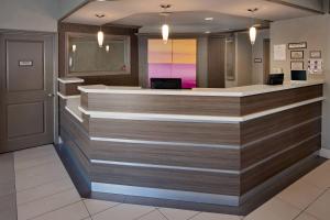 a lobby of a hospital with a reception counter at Residence Inn Fremont Silicon Valley in Fremont +27 photos