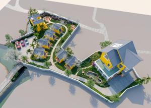 a rendering of a map of a resort at Plum Village Moc Chau in Mộc Châu