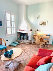 Posezení v ubytování Villa Il Paradiso Andros
