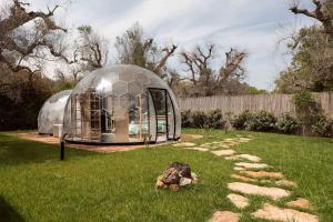 a dome greenhouse in the grass in a yard at Folià - Natural Experience in San Vito dei Normanni +27 photos