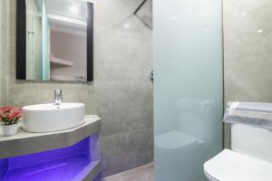 Koupelna v ubytování Savvas Hotel