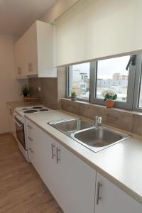 Kuchyň nebo kuchyňský kout v ubytování Cozy Apartments near the Port of Piraeus