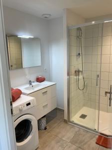 Koupelna v ubytování T2 neuf port de Bonifacio avec parking privé