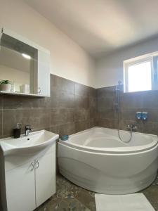 A bathroom at Light house