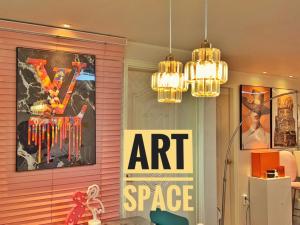 a room with a sign that says art space at Boutique,seoul in Seoul