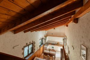 an overhead view of a kitchen in a house at Il Giardino Segreto in Barzio