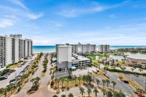 an aerial view of a city with buildings and the ocean at Ariel Dunes I Unit 1209 Gulf view in Destin