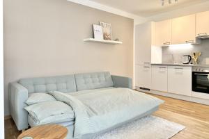 Kuchyň nebo kuchyňský kout v ubytování Modernes Studio beim Domplatz