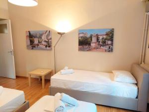Comfortable apartment in Syntagma square客房内的一张或多张床位