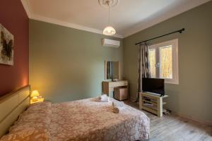 TV a/nebo společenská místnost v ubytování Villa Jewel Private Pool in Corfu island